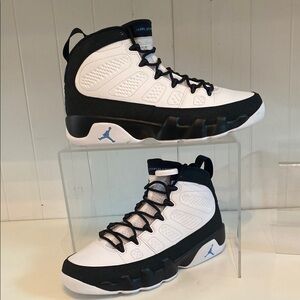 Nike NIB Jordan 9 Retro Blue Blk Black  Sneakers